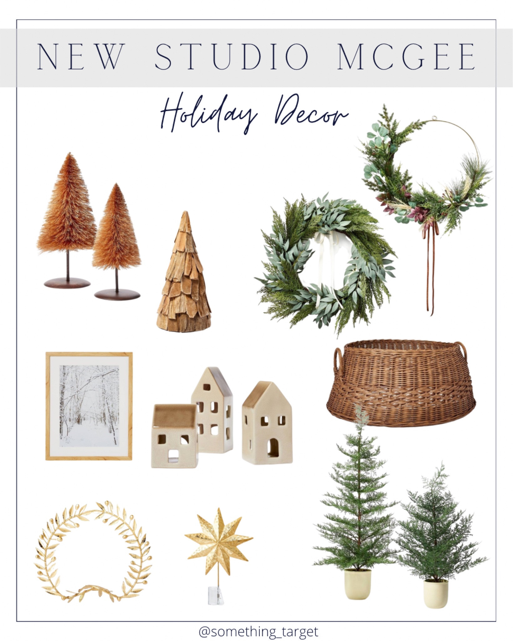 New studio mcgee holiday decor. Grab it now it is going fast! Wreaths, tree collar, mini trees, bottle brush trees, winter art

#LTKhome #LTKSeasonal #LTKHoliday