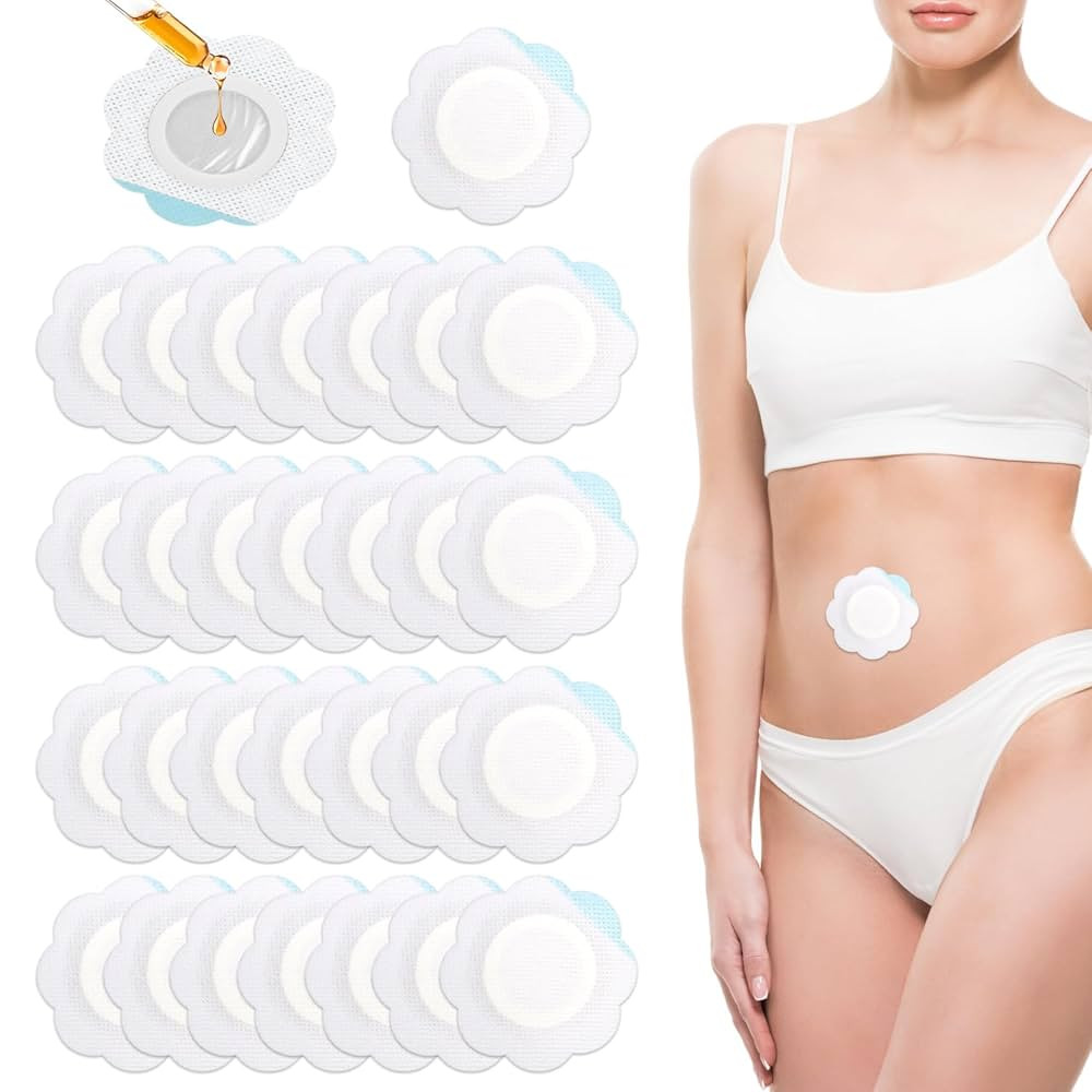 30pcs Castor Oil Pack Wrap for Belly Button, Self-Adhesive Disposable Castor Oil Belly Button Wra... | Amazon (US)