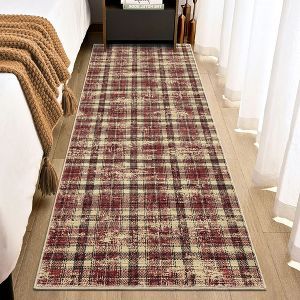 Modern Washable Rug Farmhouse Plaid Rug Tartan Throw Rugs Carpet | Target