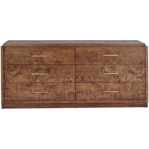 Jackson Burl 6-Drawer Dresser | One Kings Lane