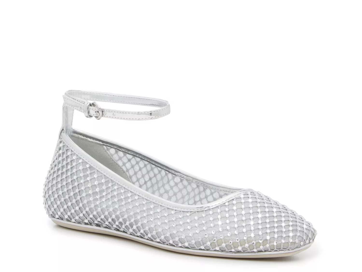 Mix No. 6 Belleena Flat | Women's | Silver Metallic | Size 8.5 | Flats | Ankle Strap | DSW