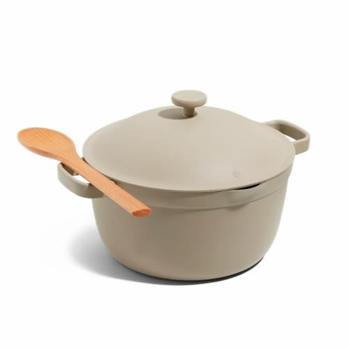 Our Place Perfect Pot - 5.5 Qt. Nonstick Ceramic Sauce Pan with Lid | Versatile Cookware for Stovetop and Oven | Steam, Bake, Braise, Roast | PTFE and PFOA-Free | Toxin-Free, Easy to Clean | Steam | Amazon (US)