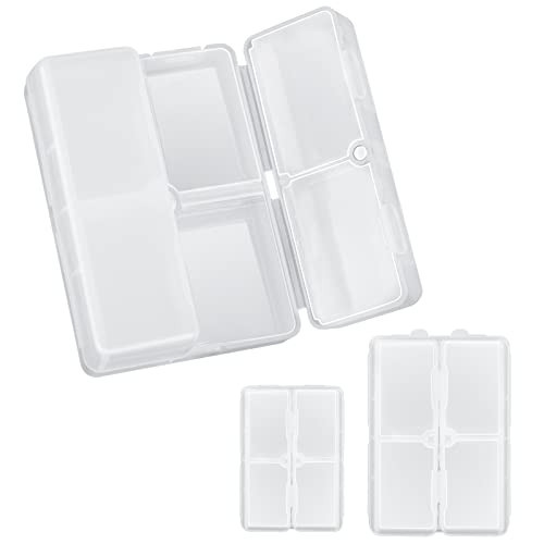 FYY 2 Pcs Daily Pill Organizer, 7 Compartments Portable Pill Case Travel Pill Organizer,[Folding Design] Pill Box for Purse Pocket to Hold Vitamins,Cod Liver Oil,Supplements and Medication-Clear | Amazon (US)