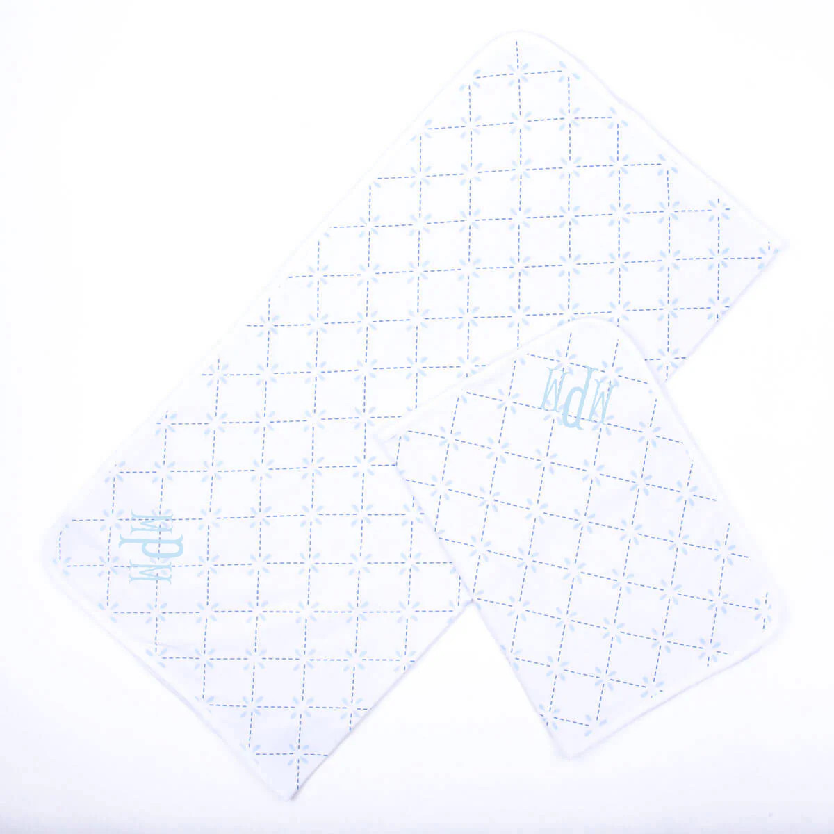 Touch of Blue Receiving Blanket & Burp Cloth Set | Classic Whimsy