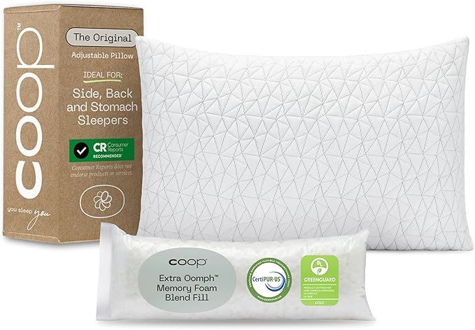 Coop Home Goods Original Adjustable Pillow, Queen Size Bed Pillows for Sleeping, Cross Cut Memory... | Amazon (US)