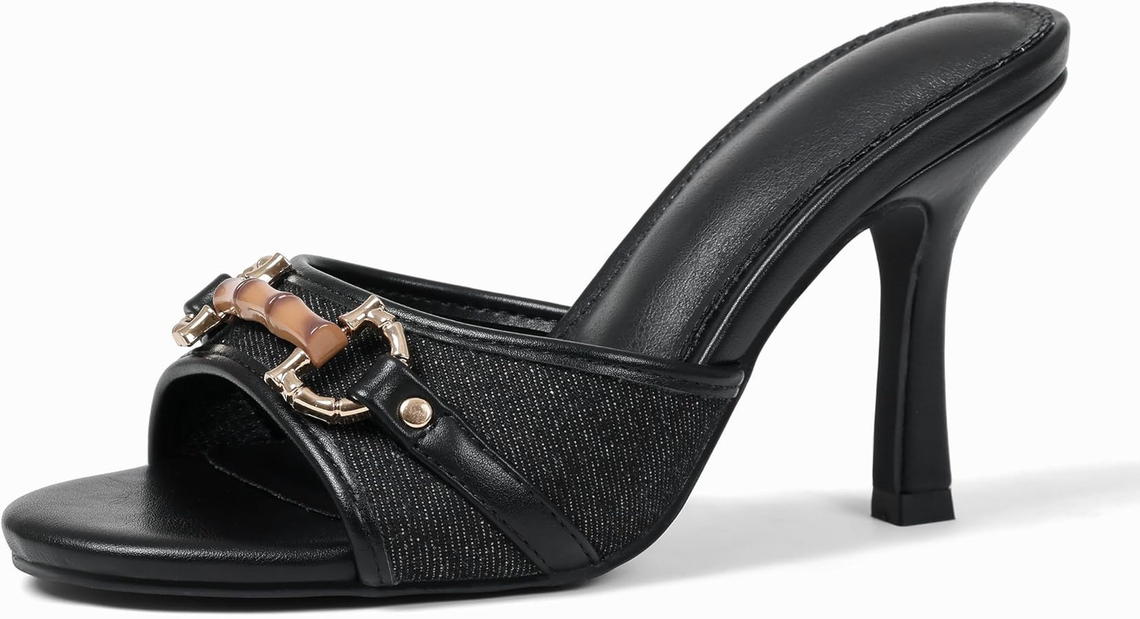 AOSPHIRAYLIAN High Heels Mules for Women Open Toe Slip on Stiletto Heels for Women Round Toe Heel... | Amazon (US)