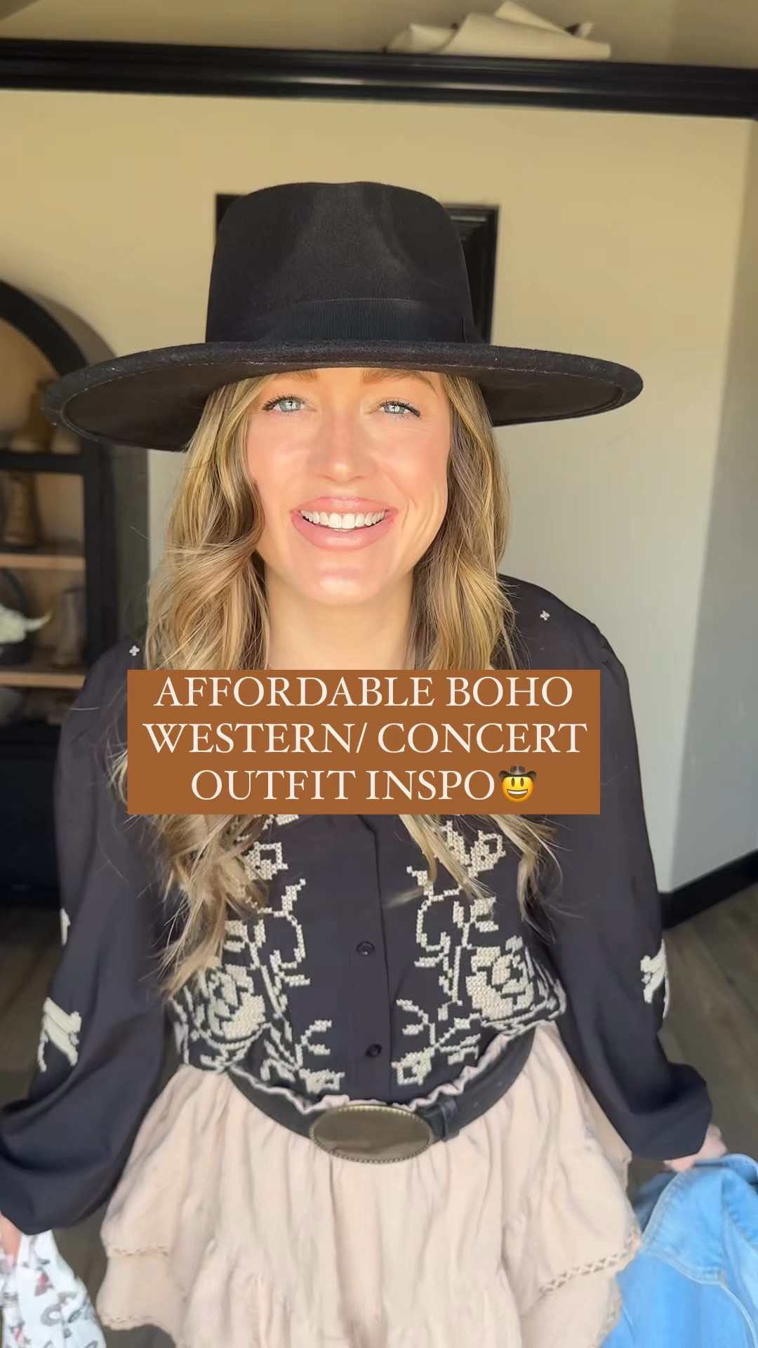 Amazon Western Boho outfit. The whole outfit. Concert outfit. Concert outfit inspiration. Texas country. Boho style. Denim dress. Western boot style. Rodeo style. Rodeo chic. 

#LTKFindsUnder50 #LTKWatchNow #LTKSaleAlert