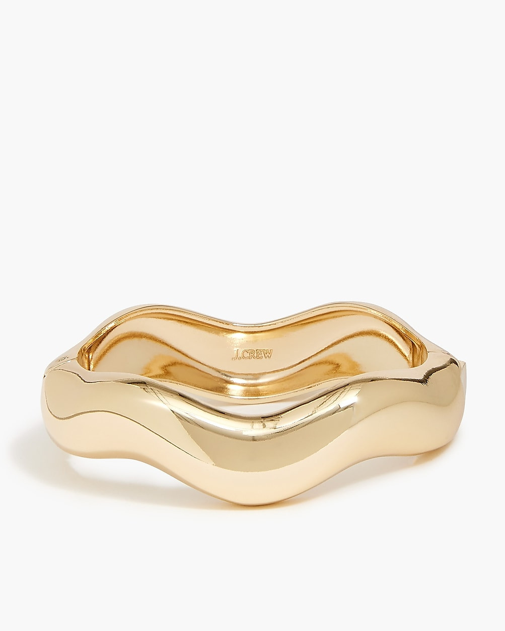 Gold wavy bangle bracelet | J.Crew Factory