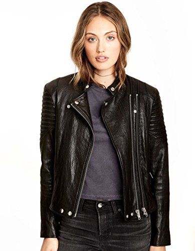 Genetic Los Angeles Women's Betty Leather Jacket in Black | Amazon (US)