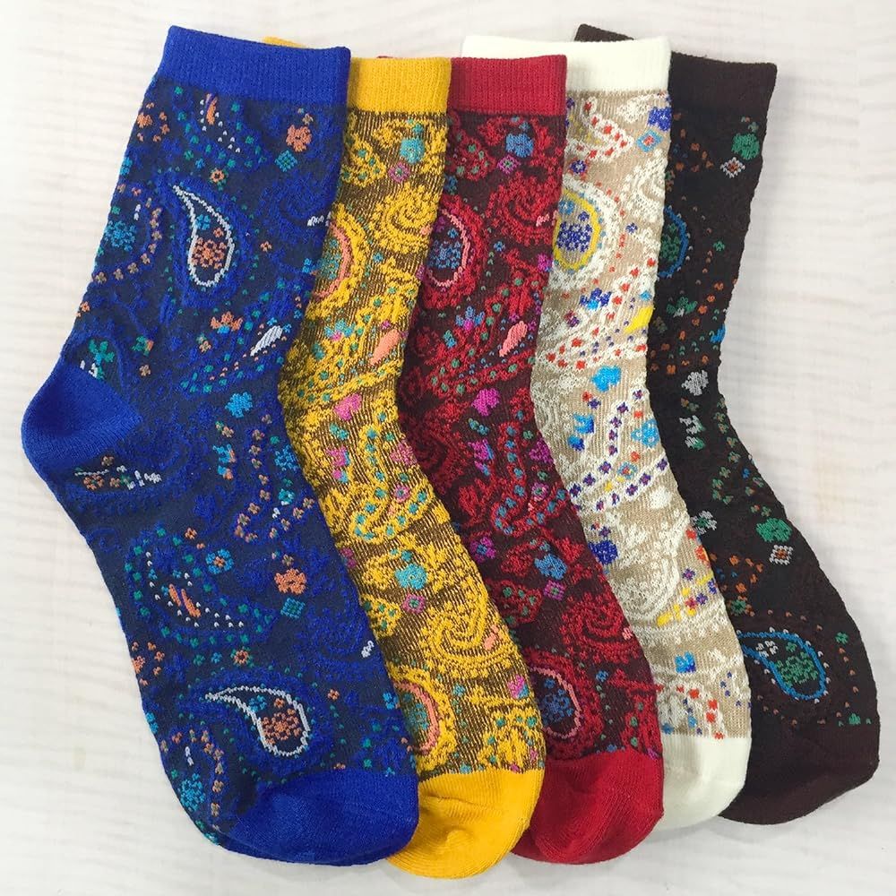 Chalier 5 Pairs Womens Funny Socks Cozy Cute Printed Patterned Fun Socks Novelty Cat Socks for Women | Amazon (US)