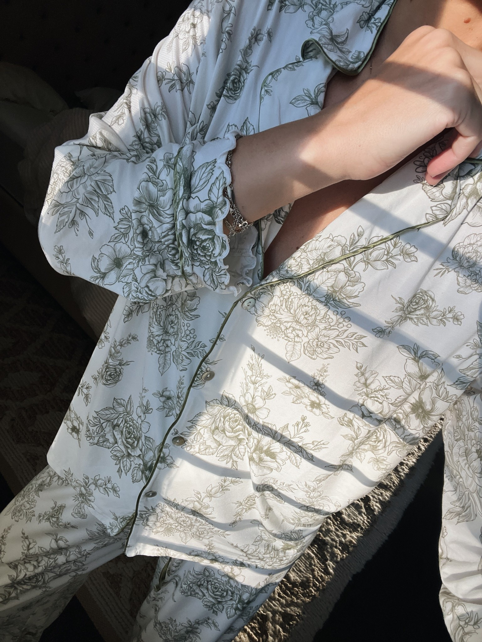 Softest pajamas and the ruffle trim is so sweet!