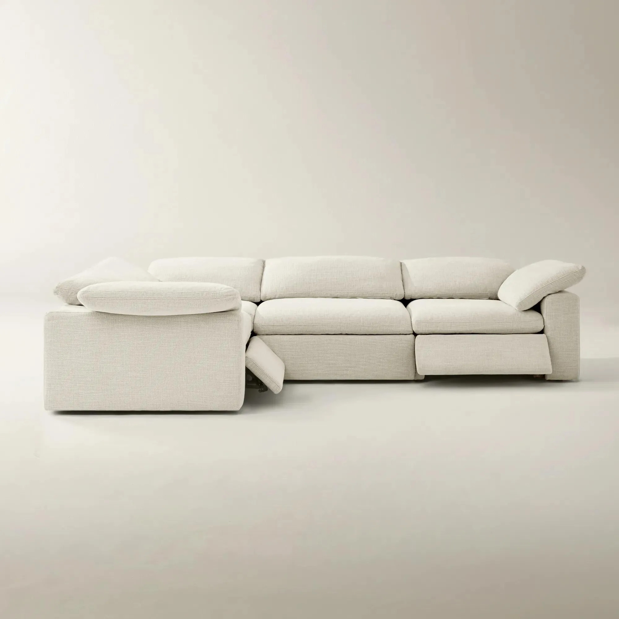 Milo Reclining Cloud Sectional | Beige | Cloud Sectional | Z Gallerie | 4 Pc Sectional - Left Arm Facing - 2 Power Seats | Cheni | Z Gallerie