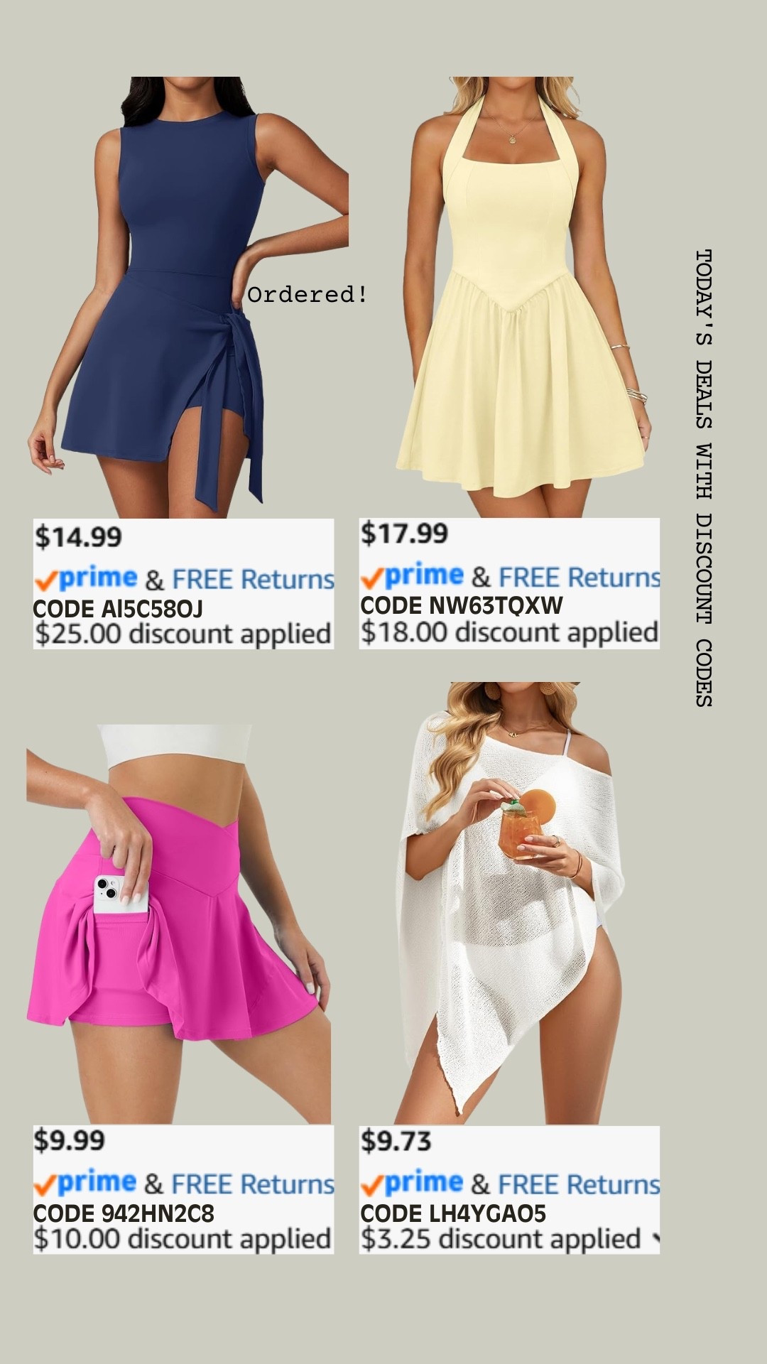 PROMO CODE DEALS ON AMAZON!

Promo codes are entered are on the check out screen where you select payment method. 

Codes & coupons only work for a limited time! If you get an error, it may have maxed the color/size you selected.. so try another one. Sometimes it helps to check out one item at a time! 

SCREENSHOT TO EASILY COPY/PASTE PROMO CODE AT CHECKOUT! 

#affordablestyle #amazonstyle #amazondeals #everydayoutfits #ltksalealert #dailydeals

#LTKootd #LTKMidsize