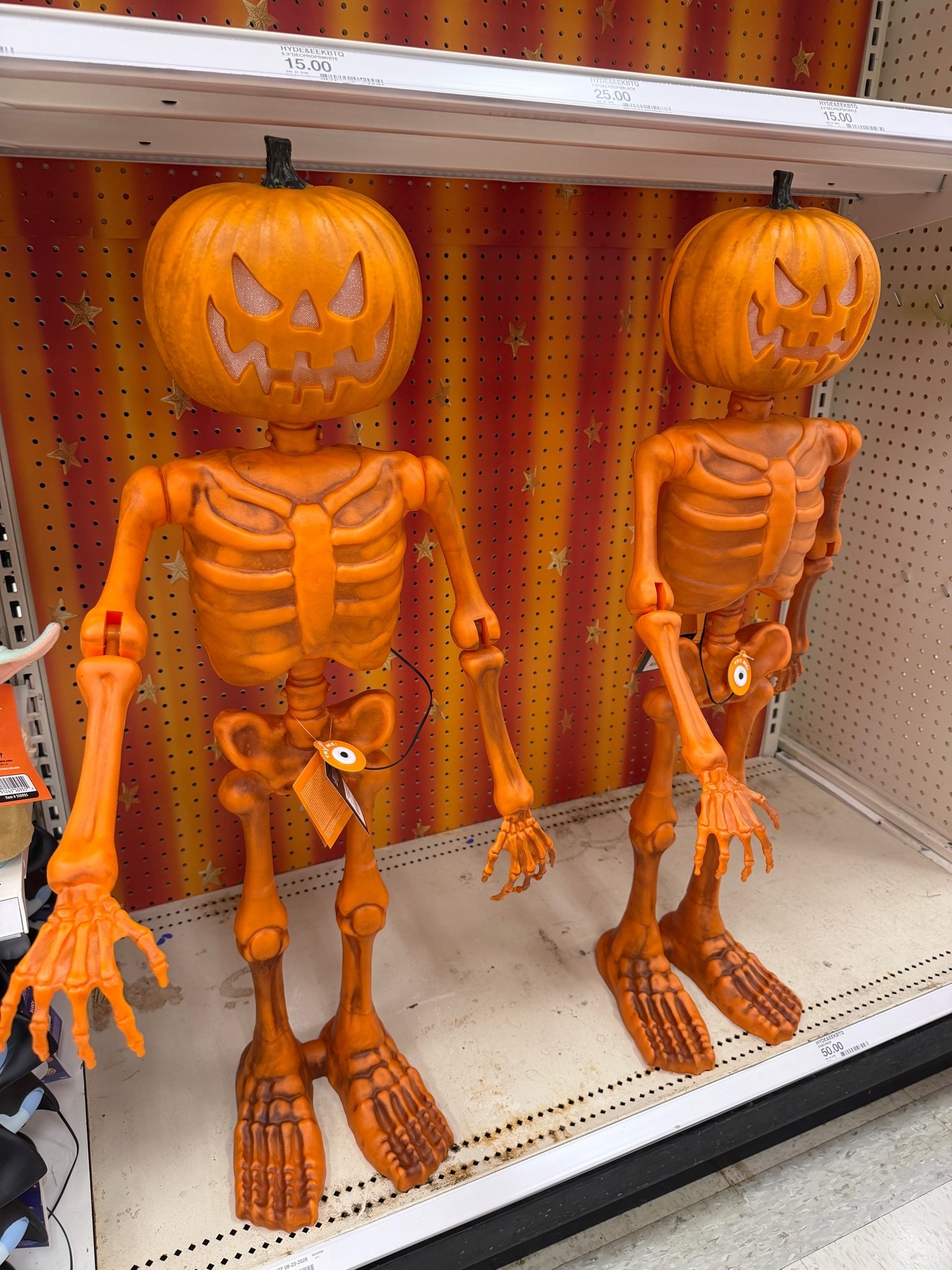 Animated skeletons! These pumpkin guys are going on my front porch each on the side of the door! So fun! #halloween #target #halloweendecor @Target
