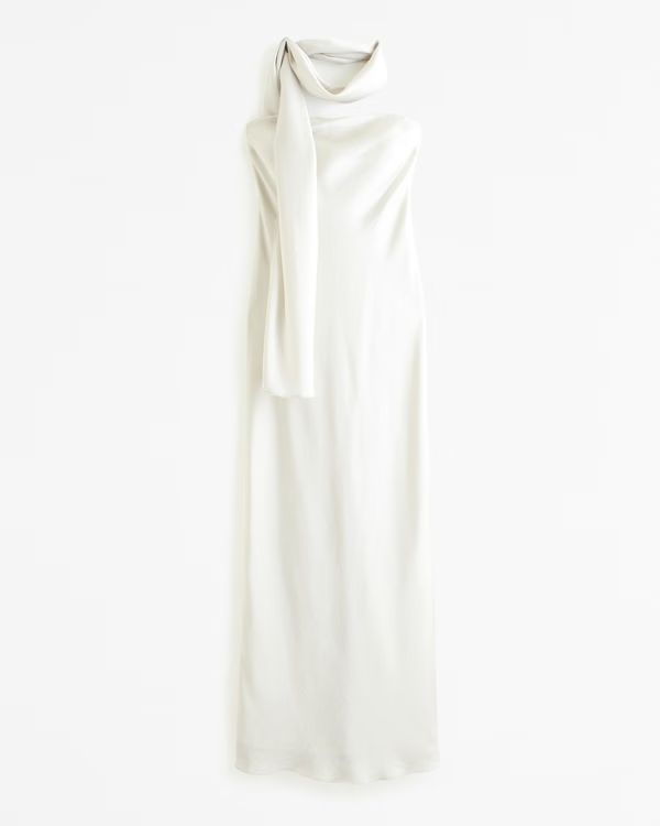 Strapless Scarf Maxi Dress | Abercrombie & Fitch (US)