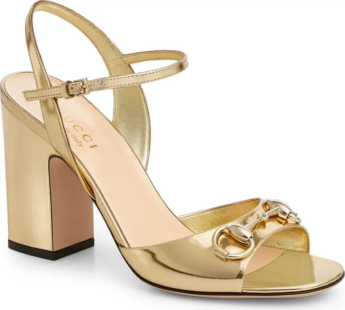 Horsebit Metallic Sandal (Women) | Nordstrom
