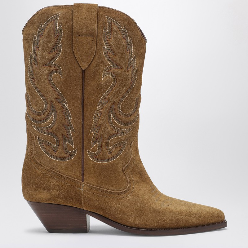 Sepia coloured suede cowboy boot | The Double F