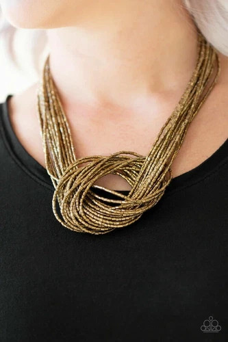 Paparazzi Jewelry - Necklace - Knotted Knockout - Brass Necklace - NEW | eBay | eBay US