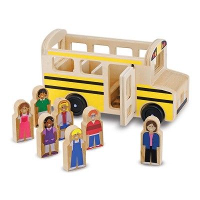 Melissa &#38; Doug School Bus Wooden Play Set With 7 Play Figures | Target