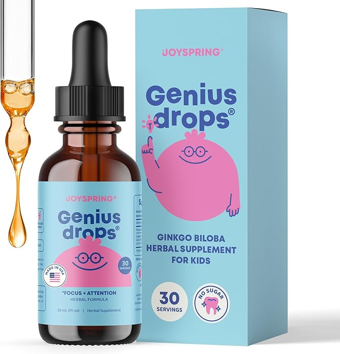 JoySpring Genius Drops for Kids | Clinically Proven Focus Supplement | Liquid Herbal Focus Supple... | Amazon (US)