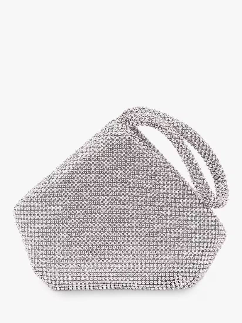 Paradox LondonDua Embellished Grab Bag, Silver | John Lewis (UK)