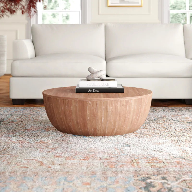 Teasdale Solid Wood Single Drum Coffee Table | Wayfair North America