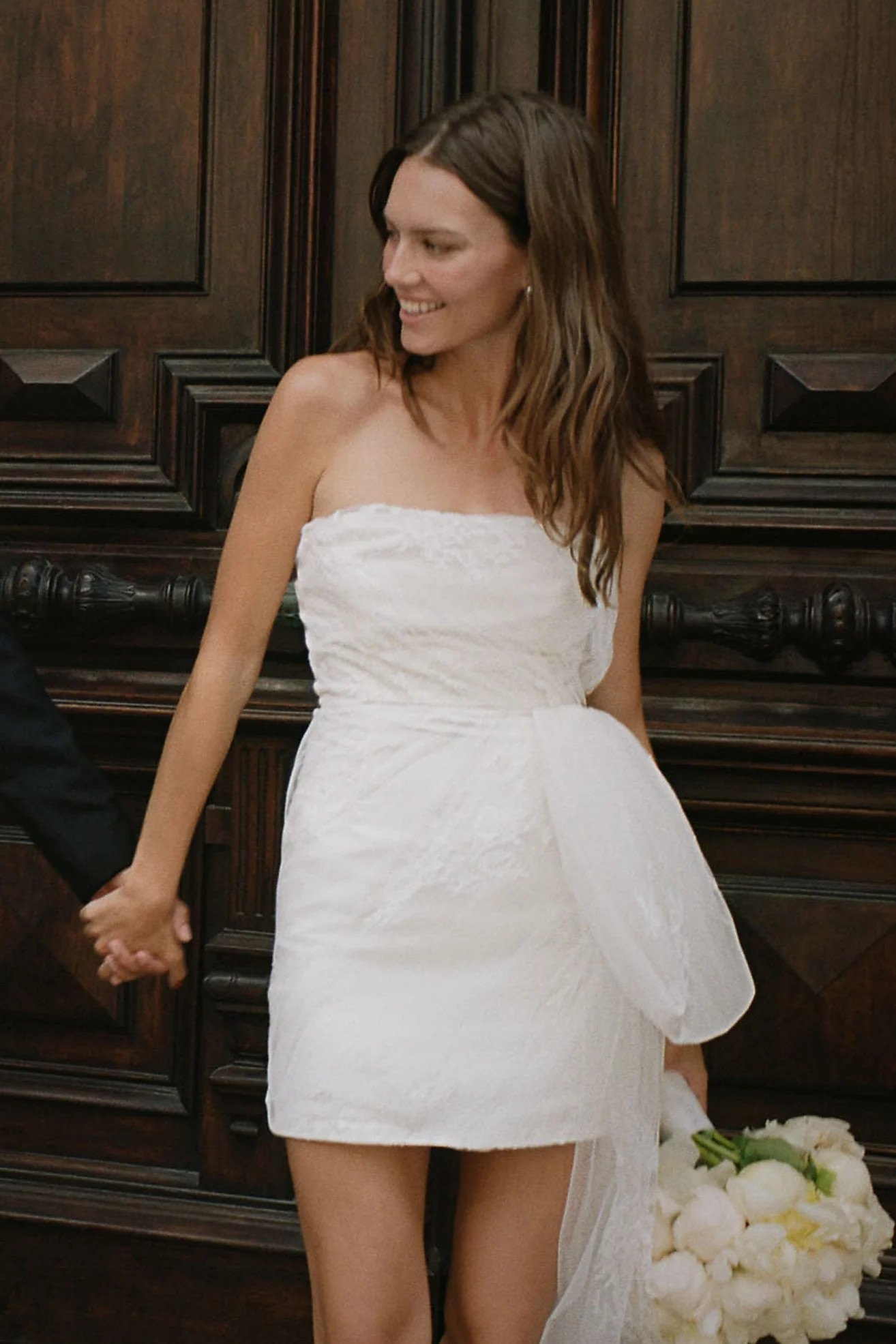 Sachin & Babi Felicity Strapless Side-Bow Mini Dress | Anthropologie (US)