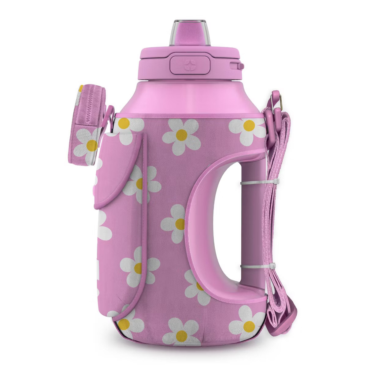 Ello 64oz Water Bottle with Bag Pink Daisy | Target