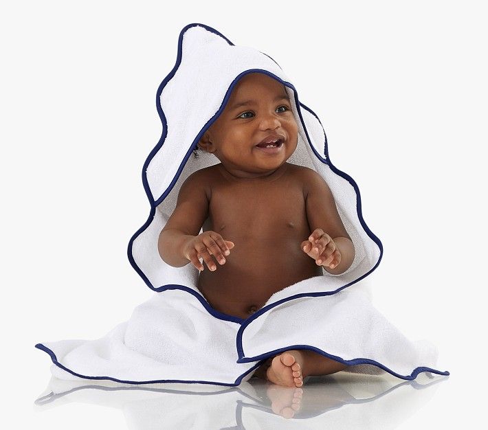 Organic Scallop Baby Hooded Towel | Pottery Barn Kids