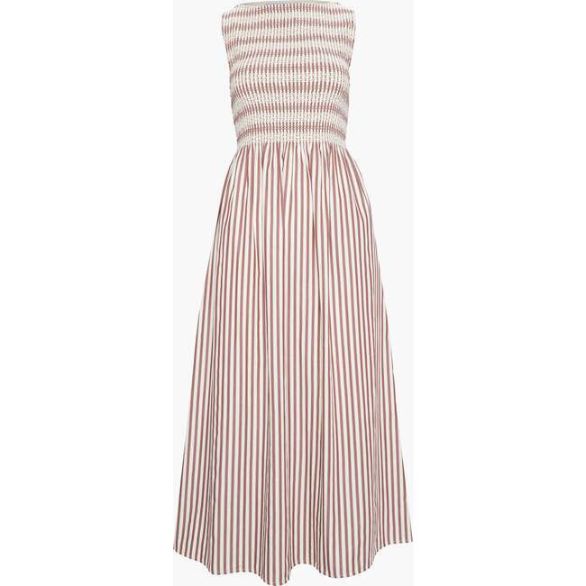 Hill House Home | The Cosima Nap Dress, Rust Stripe (Stripes, Size Medium) | Maisonette | Maisonette