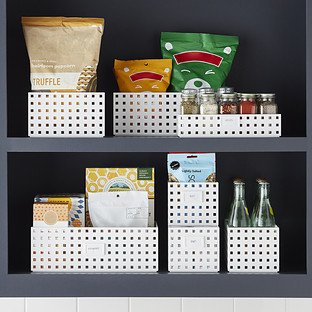 like-it® Bricks 8-1/4"" Medium Tall Bin White | The Container Store