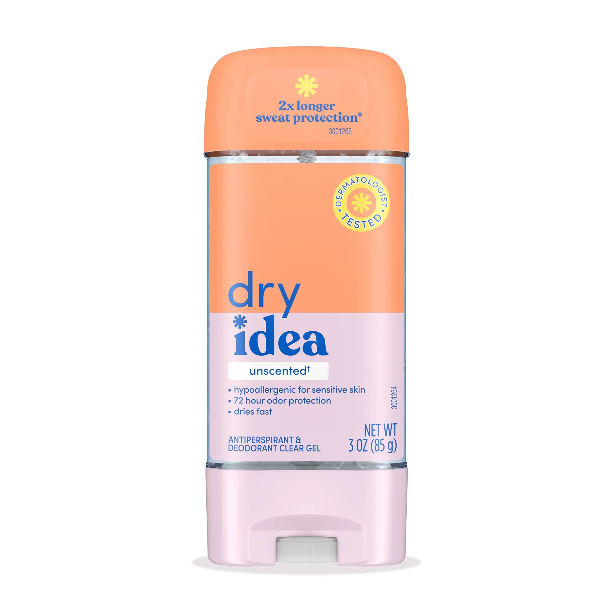 Dry Idea Gel Deodorant & Antiperspirant, Unisex & Unscented for Sensitive Skin, 3 oz. | Walmart (US)