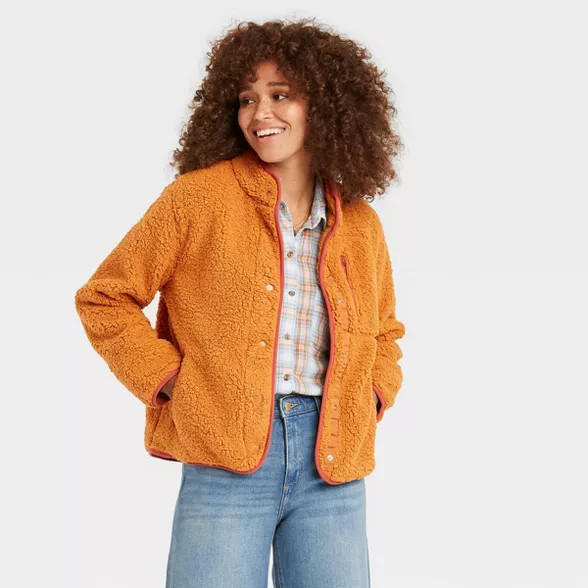 Women's Faux Fur Sherpa Jacket - Universal Thread™ | Target