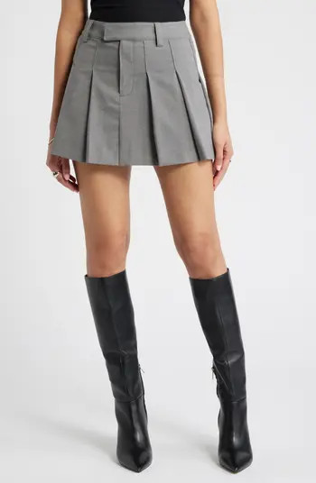 Pleated A-Line Miniskirt | Nordstrom