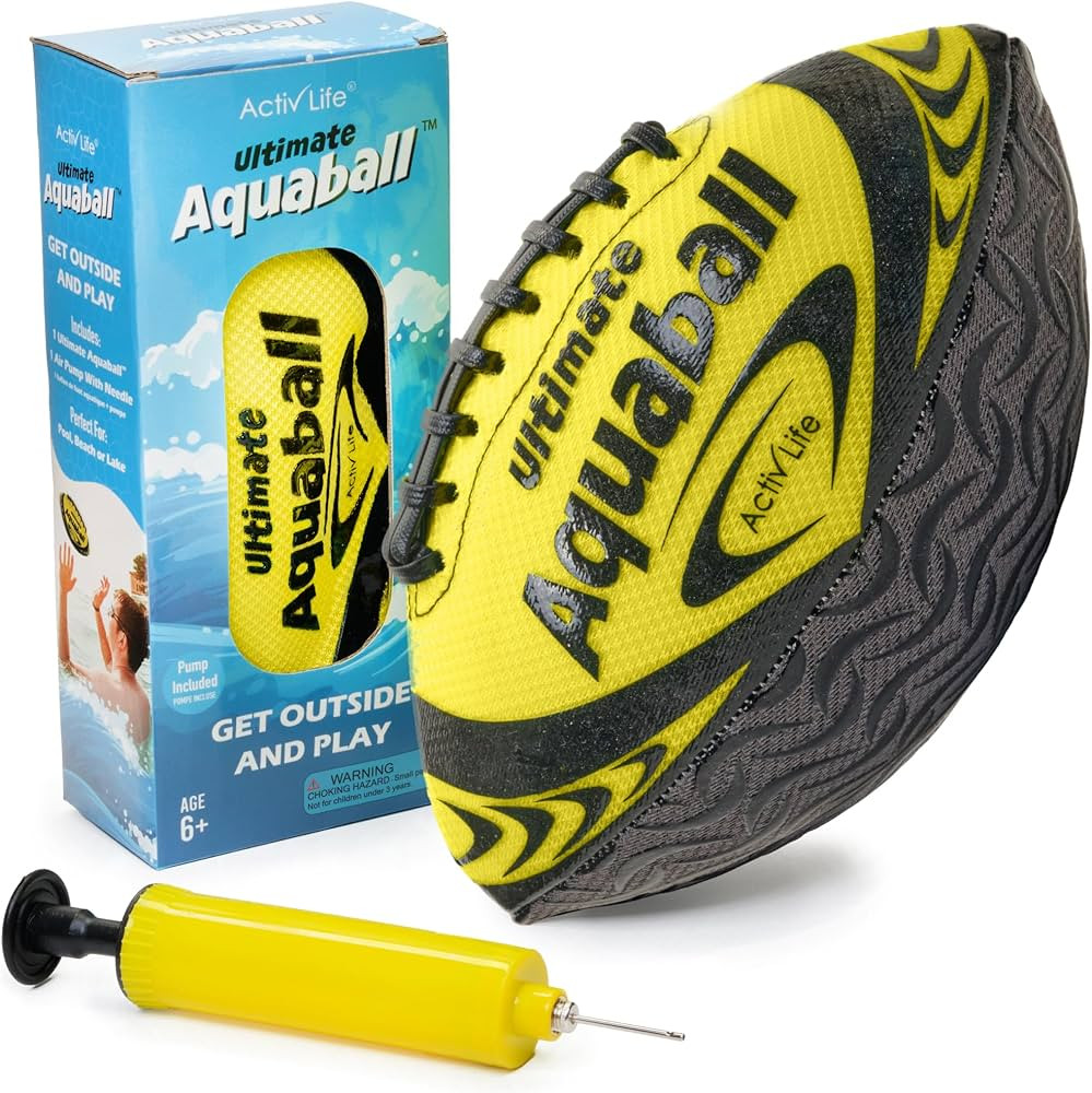Activ Life Water Football for Pool, Beach, Outdoor, 9.5-inch Waterproof Pool Toys for Kids, Heavy... | Amazon (US)