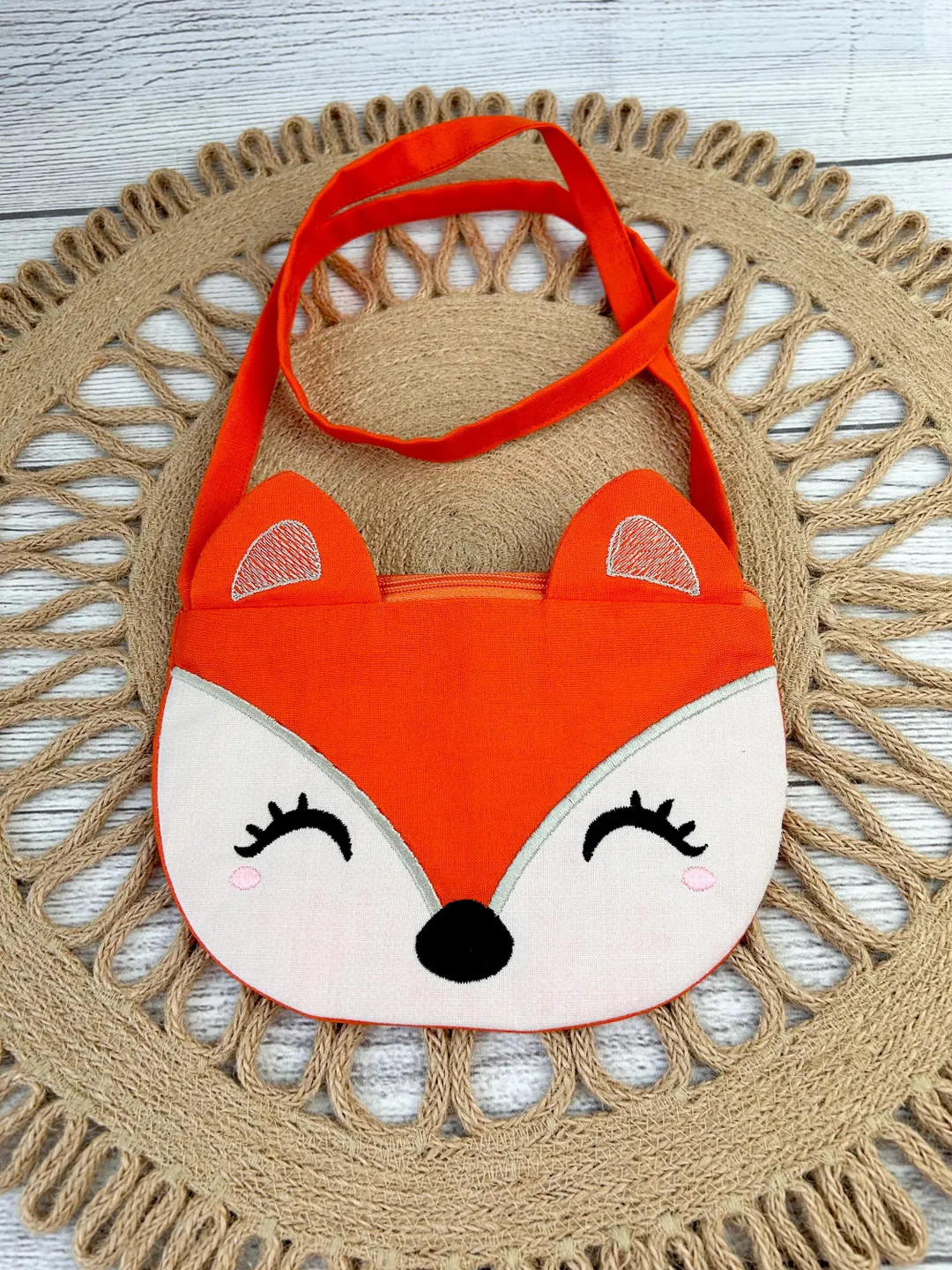 Embroidered Fox Design Kids Purse, Toddler Purse, Kids Crossbody Bag, Embroidered Purse - Etsy | Etsy (US)