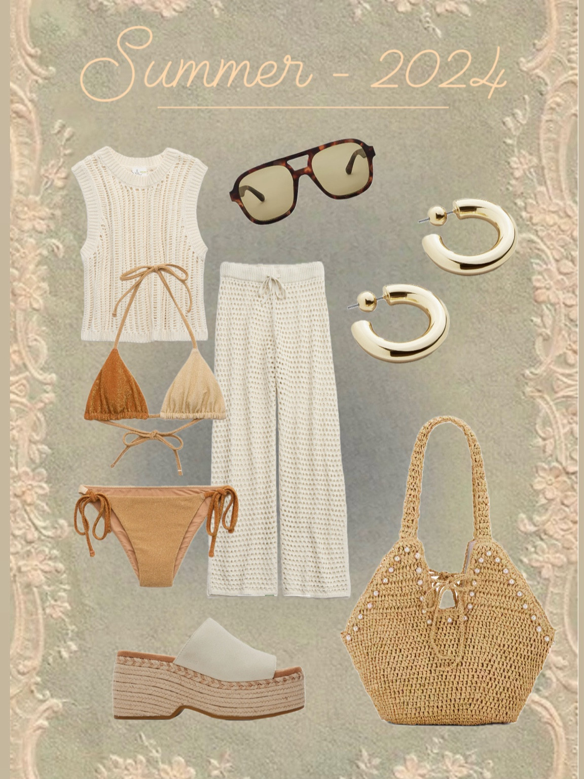 Summer outfit inspo


Pool outfit
Miami outfit
Florida
Beach outfit
Swimwear
Bikini
Beach bag
Sunglasses 
Sandals
Crochet set
Crochet bag 

#LTKSeasonal #LTKSwim #LTKStyleTip