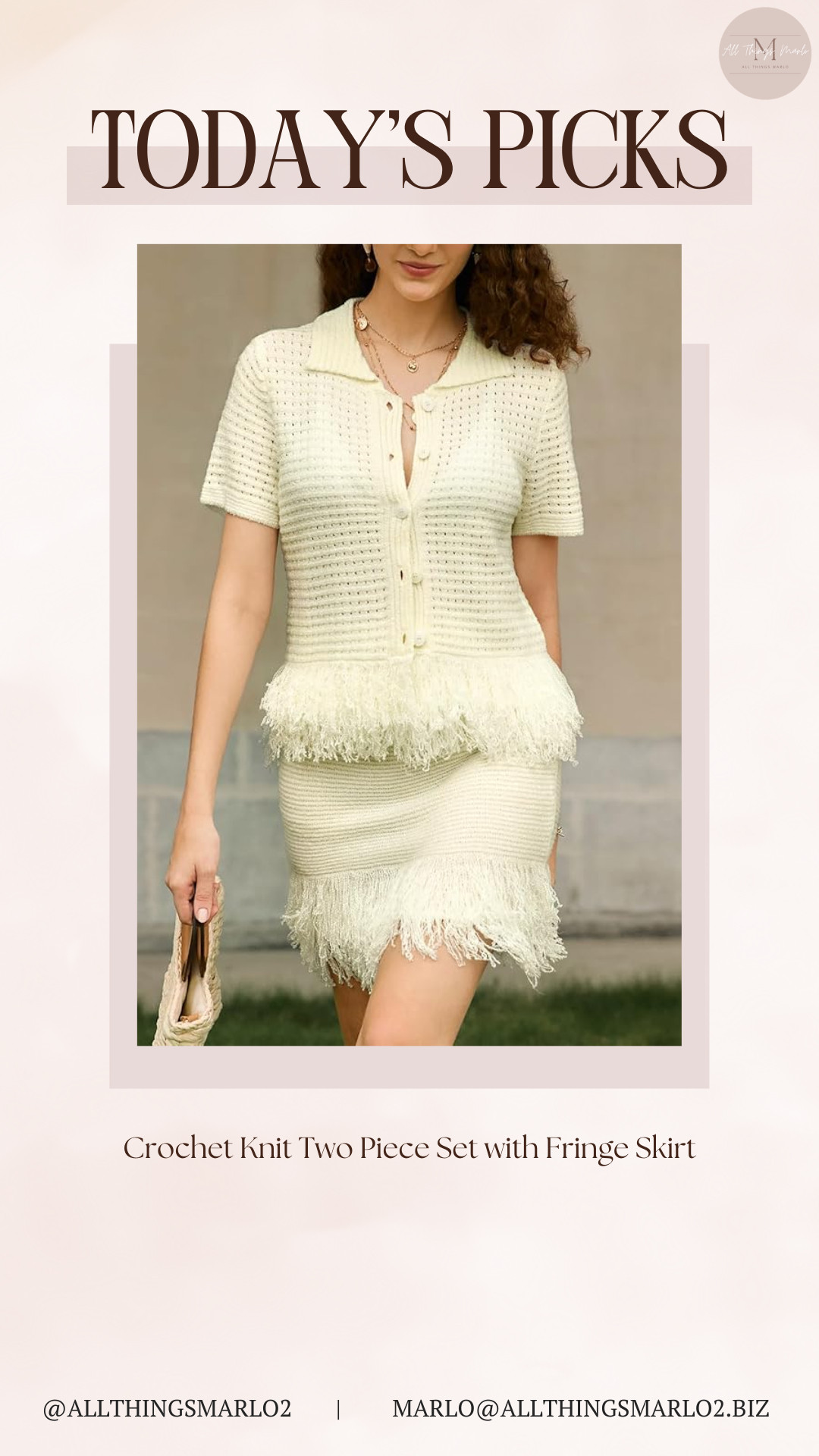 Crochet Knit Two Piece Set with Fringe Skirt 

 #LTKSeasonal #LTKWorkwear #LTKTravel