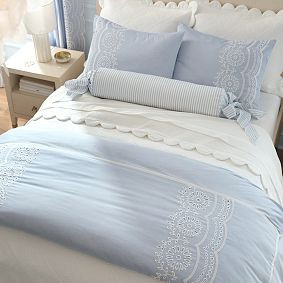 AERIN Eyelet Duvet Cover | Pottery Barn Teen
