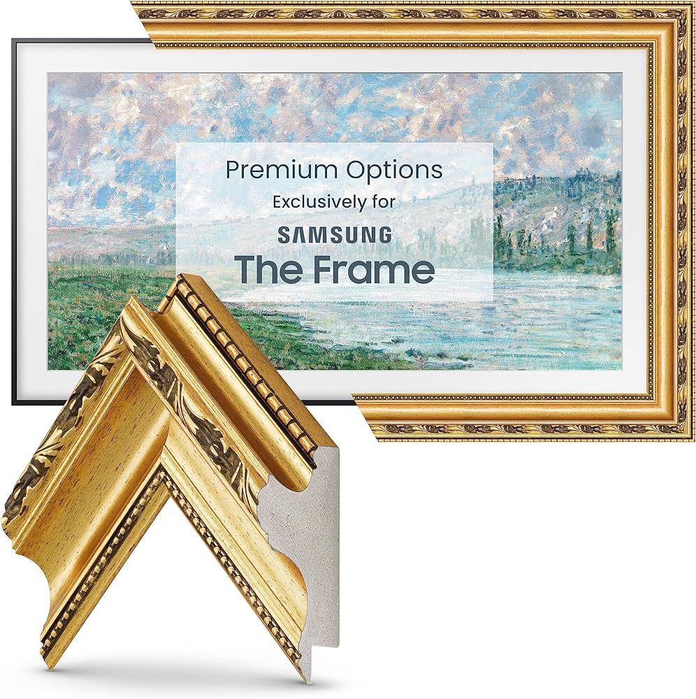 Frame My TV Deco TV Frames - Ornate Gold Smart Frame Compatible ONLY with Samsung The Frame TV (3... | Amazon (US)