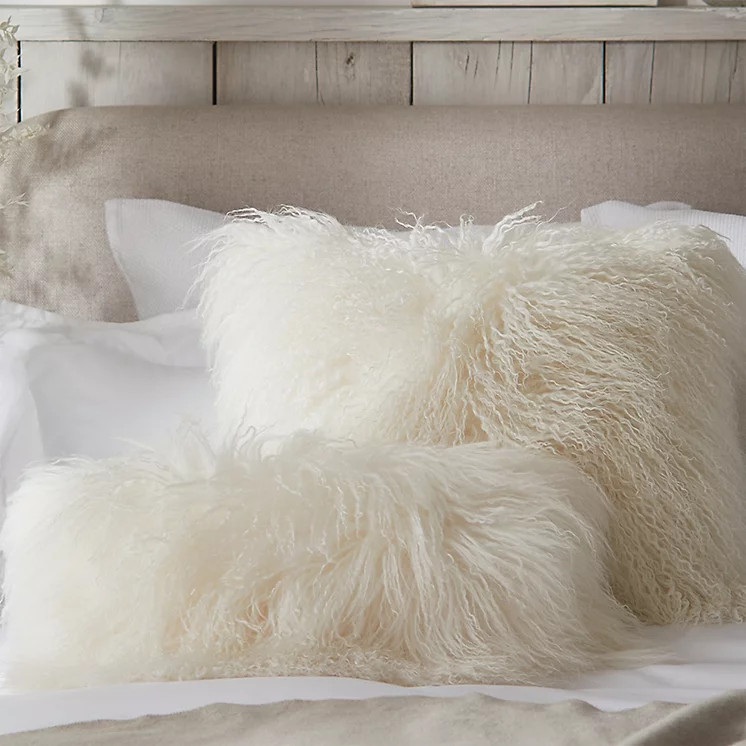 Tibetan Sheepskin Cushion | The White Company (UK)