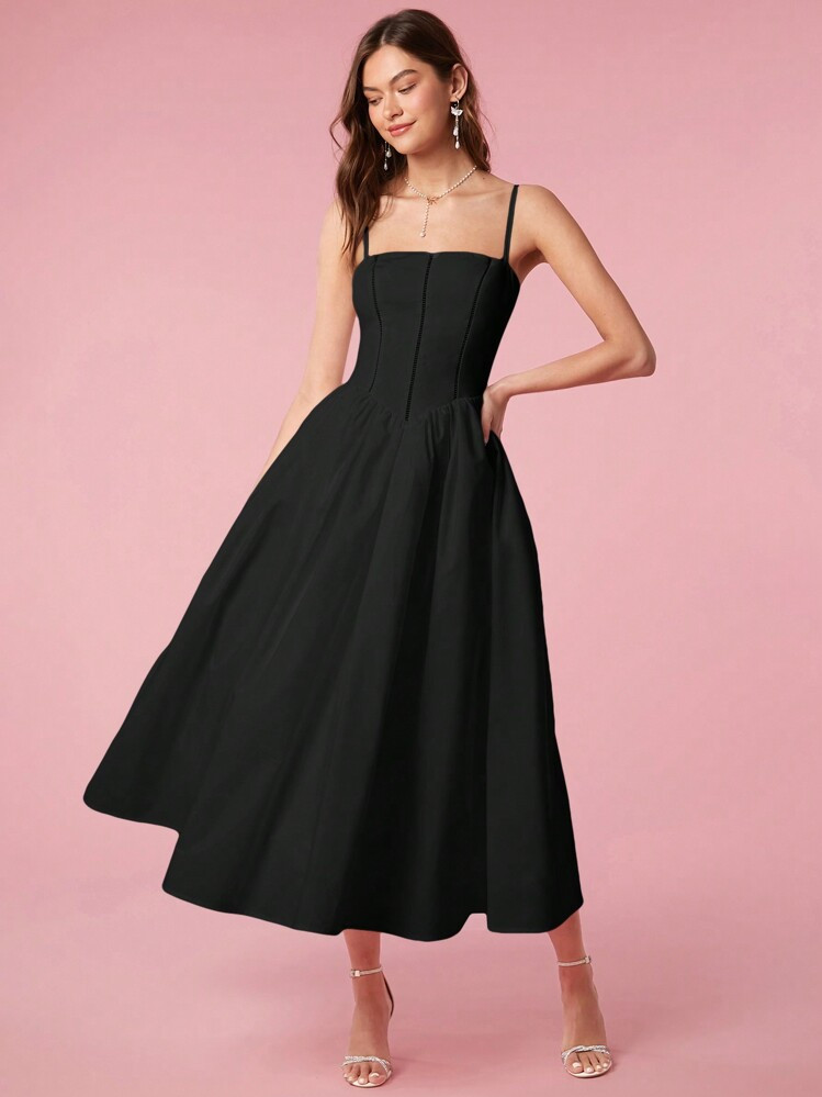 Enchnt Women's Simple Solid Color Casual Sleeveless Dress | SHEIN