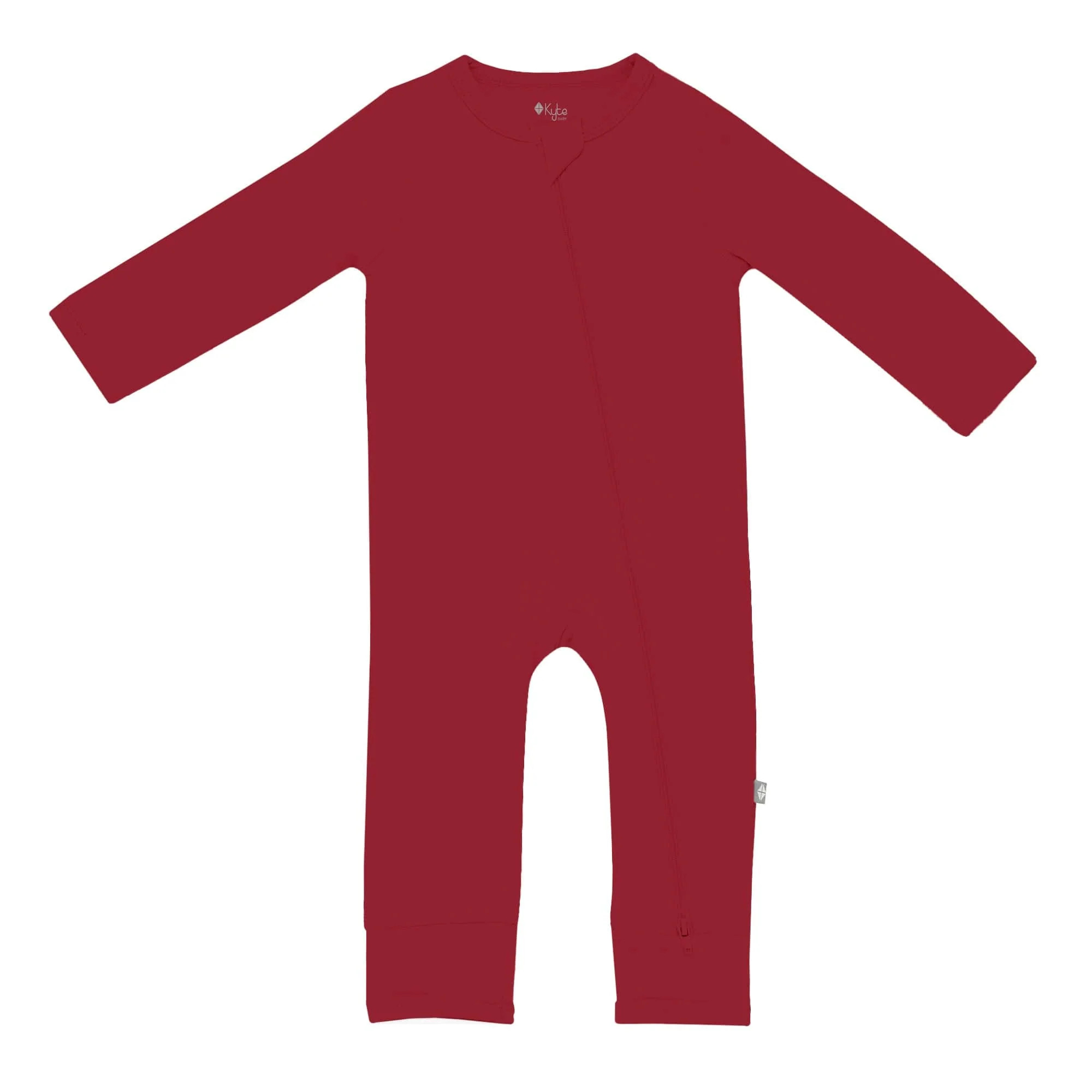 Zippered Romper in Ruby | Kyte BABY