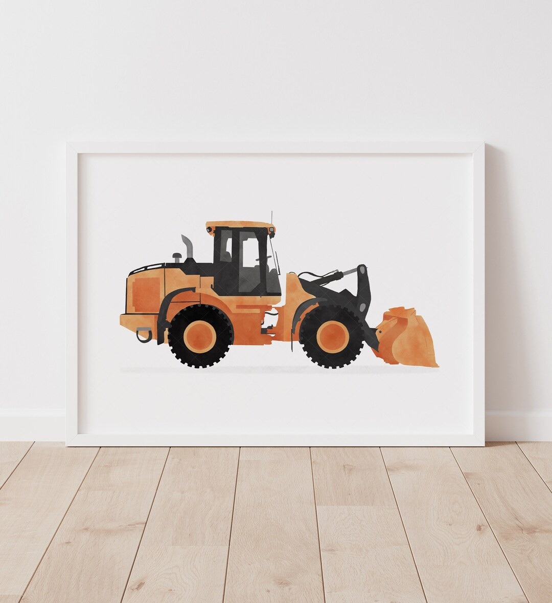 Wheel Front Loader Print, Boys Room Decor, PRINTABLE Construction Vehicle Wall Art, Construction ... | Etsy (US)
