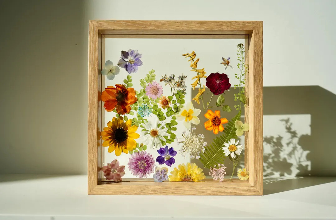 Birth Flower Framed, Family Birth Flower Bouquet, Family Portrait, Birth Flower Gift, Pressed Flo... | Etsy (US)