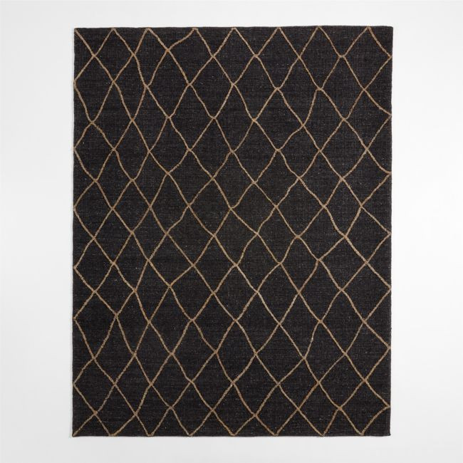 Granada Wool Handwoven Onyx Orange Area Rug 9'x12' - Crate and Barrel | Havenly | Havenly