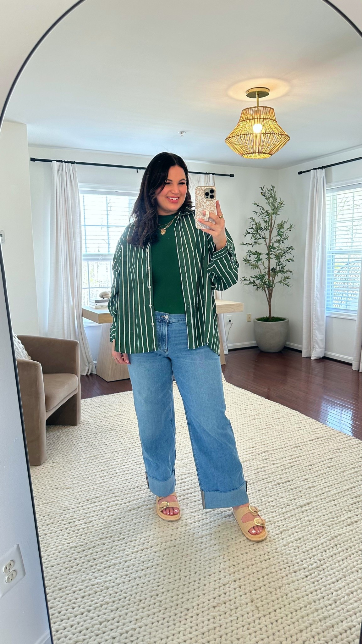 Midsize aerie haul as a size 12/14 or large/xl. This button up can also double as a swimsuit coverup! Everything is 20% off starting today!!

Top- size large
Bodysuit- size XL 
Jeans- size 14 long 
Sandals- size 9.5

Aerie haul, aerie, aerie spring, spring fashion, spring set, spring denim, tall friendly jeans, spring style, midsize, midsize style, midsize haul, tall woman fashion, tall women fashion, ltk spring sale, deal alert, sale finds 

#LTKSaleAlert #LTKSpringSale #LTKMidsize