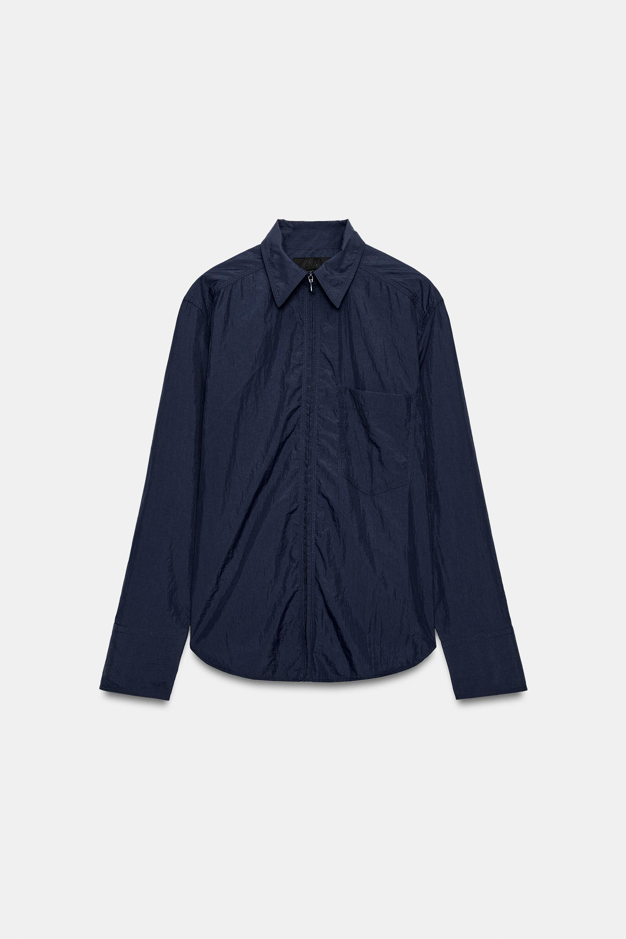 NYLON ZIP-UP SHIRT | Zara US