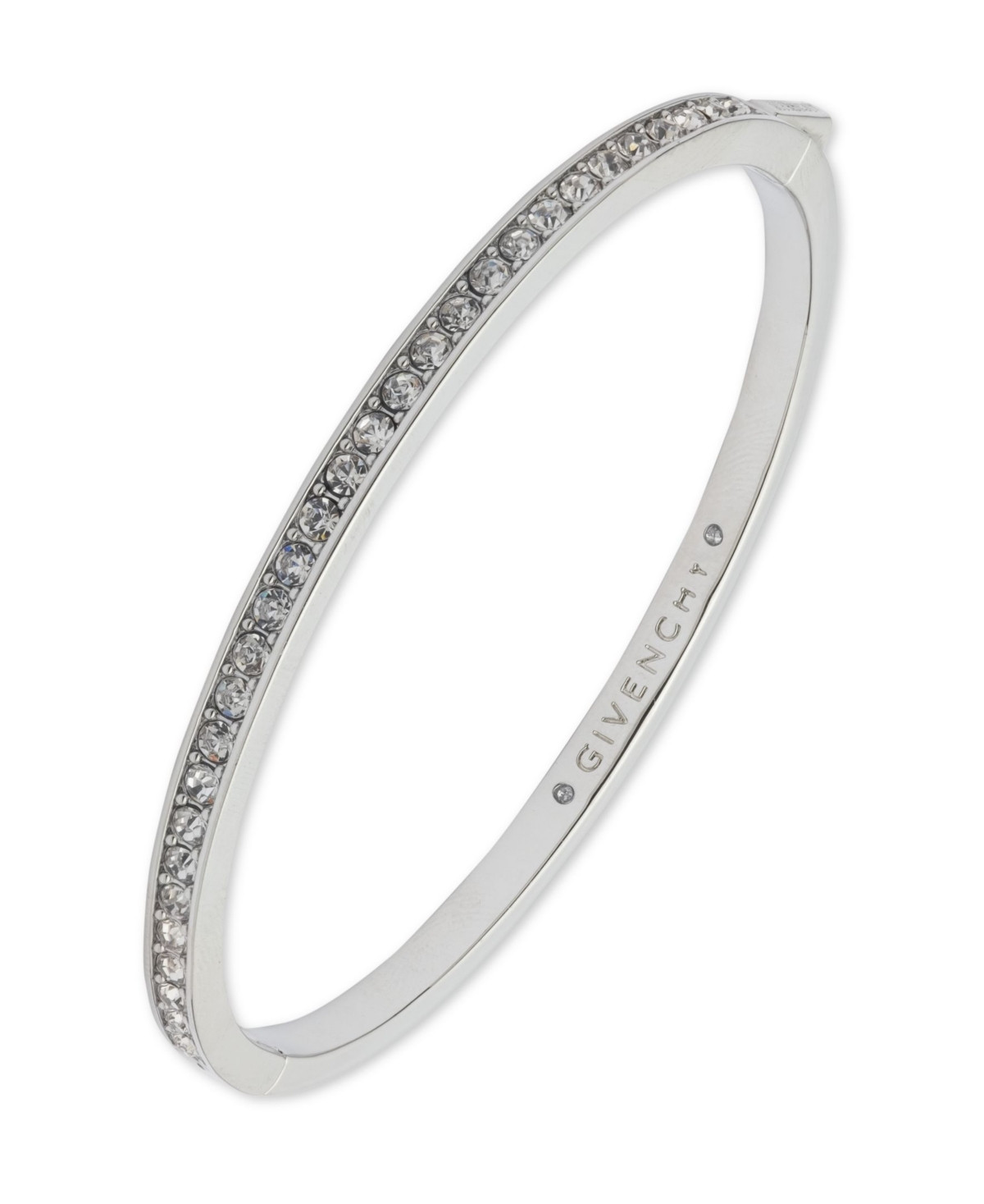 Givenchy Crystal Element Bangle Bracelet - Silver | Macy's