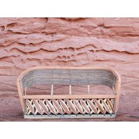 Vintage Rustic Mexican Equipale Sofa Southwest Furniture Leather Wood Love Seat Natural Earthy Livin | Etsy (US)